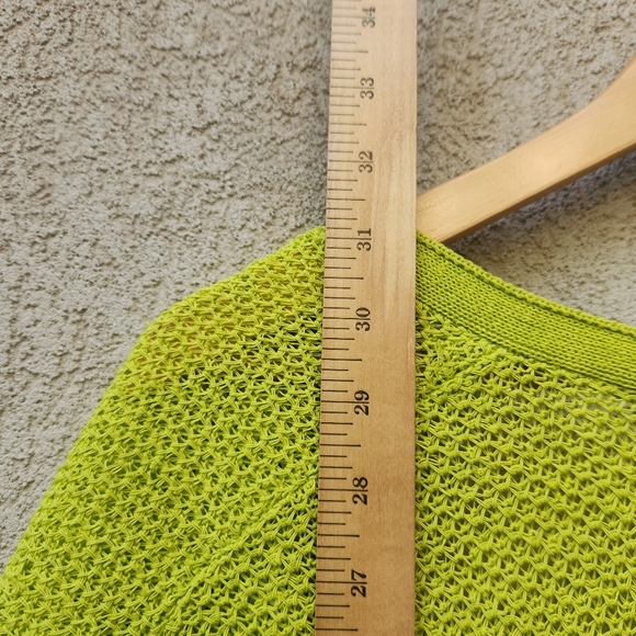 COLDWATER CREEK Women's Sweater Vest Size 2X Green Linen Chunky Knit - Picture 10 of 10